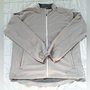 Peter Millar Crown Sport Men's Gray Long Sleeve Full Zip Jacket Size Large